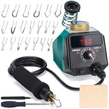 YIHUA 939D-V Wood Burning Kit with Digital Display with 20 Wire Nibs, Detachable Wood Burning Pen, 2 Wood Pieces, Tweezers Used as Wood Burning Tool YIHUA