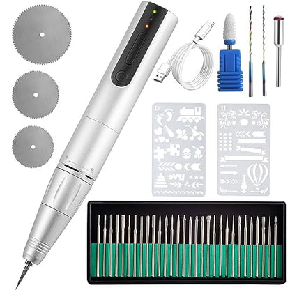 METACKLE Cordless Engraving Pen Kit, 30000rmp 5-Level Adjust Speed USB –  WoodArtSupply