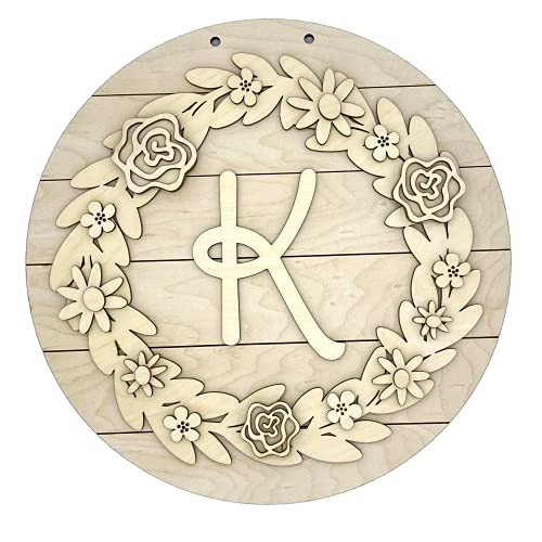 Floral Springtime Wreath Wood Blank - WoodArtSupply