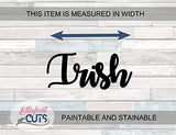 Irish Script Wood Word, Wood Cutouts for crafts, Laser Cut Wood Shapes 5mm thick Baltic Birch Wood, Multiple Sizes Available Elliefont Styles