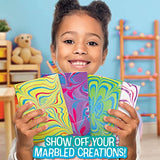 Made By Me Marbling Paint Studio, 25-Piece Marbling Kit for Kids, Make 10 Pour Paint Art Projects, Dip & Paint Marbling Arts & Crafts Kits for Kids, Made By Me