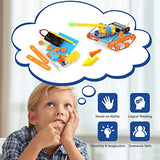 STEM Science Kits for Kids 5-8 8-12, Robot Building Kit, Build a Car Crafts for Boys, Engineering Activities Electronic Toys, Electric Science WESAYEE