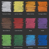 Arteza Kids Colored Chalkboard Chalk, Set of 12, Washable Dustless Chalk with Holders, Art Supplies for Spring and Summer Activities, Playtime, and Arteza Kids