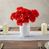 Bright Creations 50 Pack Red Roses Artificial Flowers Bulk, 3 Inch Stemless Fake Silk Roses for Decorations, Wedding, Faux Bouquets Bright Creations