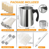BBAXI Candle Making Kit Supplies Tools - Soy Beeswax DIY Crafts Candle Wax kit Supply Set for Adults Beginners Candle Melting Pouring Pot with Jars BBAXI