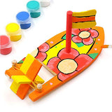 OLYCRAFT 4 Packs Drawing Wooden Sailboats & Airplanes DIY Wood Boat Wood Plane Models Unfinished Wood Models for Handmade DIY Crafts and Birthday OLYCRAFT