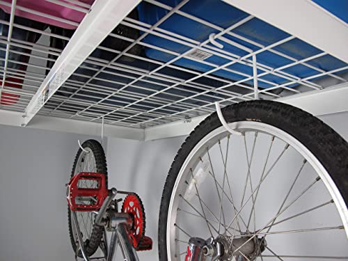 SafeRacks Overhead Garage Storage Rack - Heavy Duty Racks for Garage with 250 lb Capacity, Easy Garage Shelving, Adjustable Storage Rack, Ceiling SafeRacks