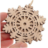 ABOOFAN 50 pcs Double Decorative Wood Chips Unfinished Wooden Embellishments DIY Wreath Pendant Xmas Wood Slices Christmas Decor Unfinished Cutouts ABOOFAN