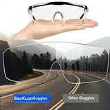 mozeeda Safety Glasses Men Women Clear Safety Glasses Goggles Over Eyeglasses, Z87 UV 400 Anti-fog Adjustable Temples Protection Goggles for mozeeda