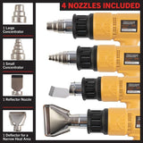 Heat Gun - Dual Temperature Heating Gun with 122-1112°F Range, Overload Protector, and 4 Nozzles for Crafts, Shrink Tube or Paint Removal by Stalwart Stalwart