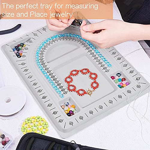Bead Tray for Jewelry Making and Jewelry Making Supplies Kit Own Bead Tools for Jewelry Making Include Beading Board, Bead Tool Kit, Jewelry Making LAMPTOP