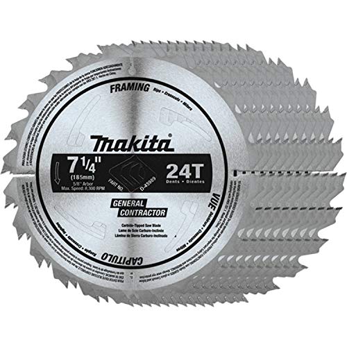 Makita D-45989-10 7-1/4" 24T Carbide-Tipped Circular Saw Blade, Framing/General Purpose, 10/pk Makita
