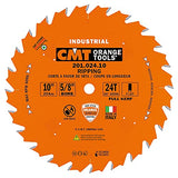 CMT 201.024.10 Industrial Ripping Saw Blade, 10-Inch. x 24 Teeth FTG Grind with 5/8-Inch. Bore, PTFE Coating CMT