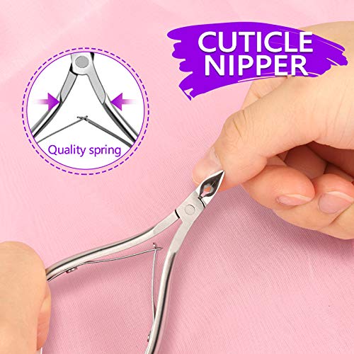 Manicure Nail File Kit-3Pcs Double Sided Nail File, Rectangular Nail Buffer, 4 Step Buffing Block, 3Pcs Cuticle Clipper & Pusher, and Nail Brush, HNYYZL