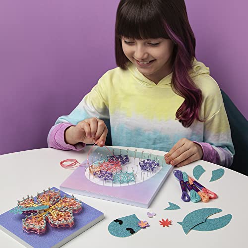 Craft-tastic — String Art Sea Turtle for 2 Fun Craft Projects — Sea Turtle and Hibiscus Flower — Ages 10+ Craft-tastic