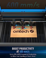 OMTech 80W CO2 Laser Engraver with Water Chiller, 20x28 Inch Laser Engraving Cutting Etching Machine with Autofocus Autolift 4 Way Pass Air Assist, OMTech