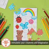 Mr. Pen- Blank Puzzle, 8 Pack, 28 Pieces/Pack, 5.5 x 8.1 Inches, White, Blank Puzzles to Draw on, White Puzzle, All White Puzzle, Blank Puzzle Pieces Mr. Pen