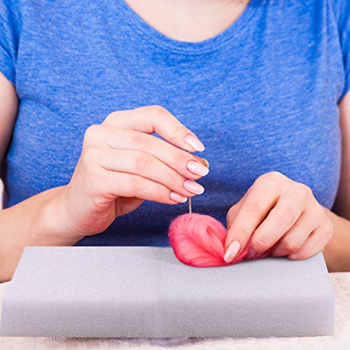 WILLBOND 10 Pieces Needle Felting Kit for Beginner Wool Felting Supplies with Instructions Doll Making Manual Felting Foam Mat for Christmas Craft WILLBOND