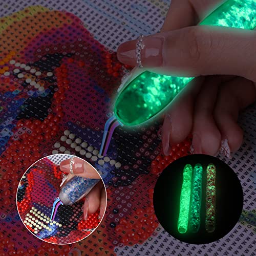 DoreenBow 13Pcs Diamond Painting Metal Tips Screw Thread Tips Luminous Diamond Painting Pen Accessories Multi Placer Tips 5D Diamond Painting Tools DoreenBow