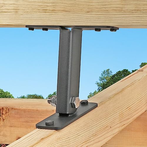 Mayset Heavy Duty Stainless Steel-304 Pergola Roof Riser Beam Bracket (3 Pack) - WoodArtSupply