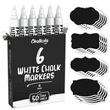 Chalkola Fun Colors Bundle - 30 Markers 6mm + 6 White Variety Chalkola