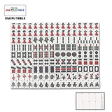 USA MJ Table 44mm Tiles Automatic Mahjong 4 Legs Dining Game Table, Chinese Style, Comes 2 Sets of Magnetic Tiles & One Year Warranty (Not for 152 WPYST