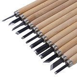 HAZOULEN Wood Carving Knife Set, 12 Pcs Carving Tools for DIY Sculpture Beginners HAZOULEN