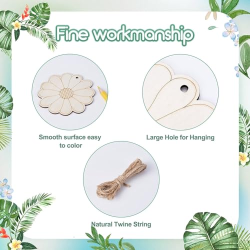 Bestewelry 100pcs Unfinished Wood Insect Cutouts 10 Styles Butterfly Bee Dragonfly Animal Blank Wooden Paint Crafts for Kids Painting Spring Home Bestewelry