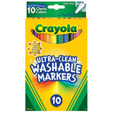 Crayola Ultra-Clean Washable Markers, Fine Line Multicolor, 10 Count Crayola