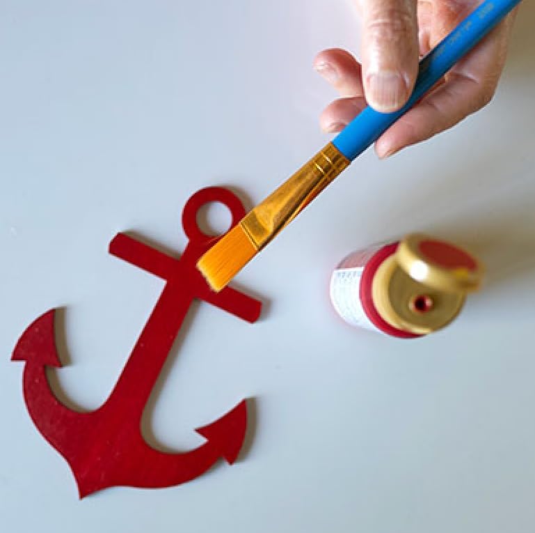 Pack of 24 Unfinished Wood Anchor Cutouts by Factory Direct Craft - Blank Anchor Wooden DIY Shapes for Scouts, Camps, Vacation Bible School, & Factory Direct Craft