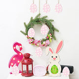 Easter Wooden Easter Egg Cutouts Unfinished Wooden Cutouts Blank with Twines Wood Slices Ornaments for Christmas Birthday Party Happy Easter Spring Zontween