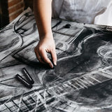 PANDAFLY Compressed Charcoal Sticks, 12 Pieces (Soft, Medium, Hard) Square Vine Charcoal Sticks for Drawing, Sketching, Shading, Charcoal Drawing Set PANDAFLY