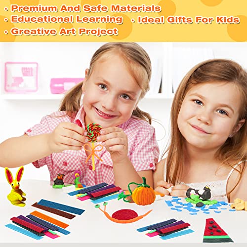 Loppdece 600 Pcs Wax Craft Sticks for Kids,Bendable Sticky Wax Yarn Sticks in 13 Colors,Reusable Molding Sculpting Sticks with Plastic Storage Box Loppdece