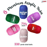 J MARK Crochet Kit for Beginners – Complete Crocheting Set with Acrylic Yarn and Accessories J MARK