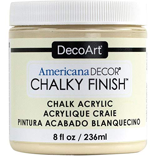 DecoArt ADC-03 Americana Chalky Finish Paint, 8-Ounce, Whisper - WoodArtSupply