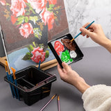 MyLifeUNIT Paint Brush Cleaner, Paint Brush Holder and Organizers for Acrylic, Watercolor, and Water-Based Paints (Black) MyLifeUNIT