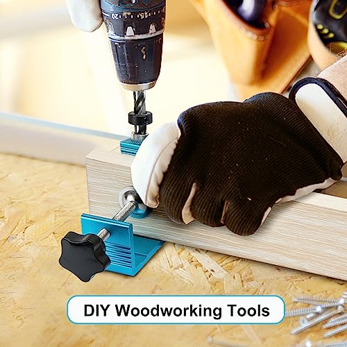 Pocket Hole Jig Kit with Drill Guide Joint Pocket Hole Jig 15 Degree Woodworking Inclined Hole Adjustable DIY Woodworking Tools Carpentry Locator EUASOO