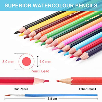 Heshengping, Sketching Pencil Set Drawing Pen Charcoal Sketch Kit Cover Graphite Pencils Charcoal Pencils Watercolor Pencils Paper Erasable Pen - WoodArtSupply