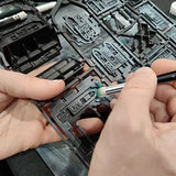 Dry Brush Miniature Painting Drybrush Set - 6PC Golden Maple Professional Modellers Miniature Paint Brushes for Warhammer 40k, DND Miniatures, golden maple