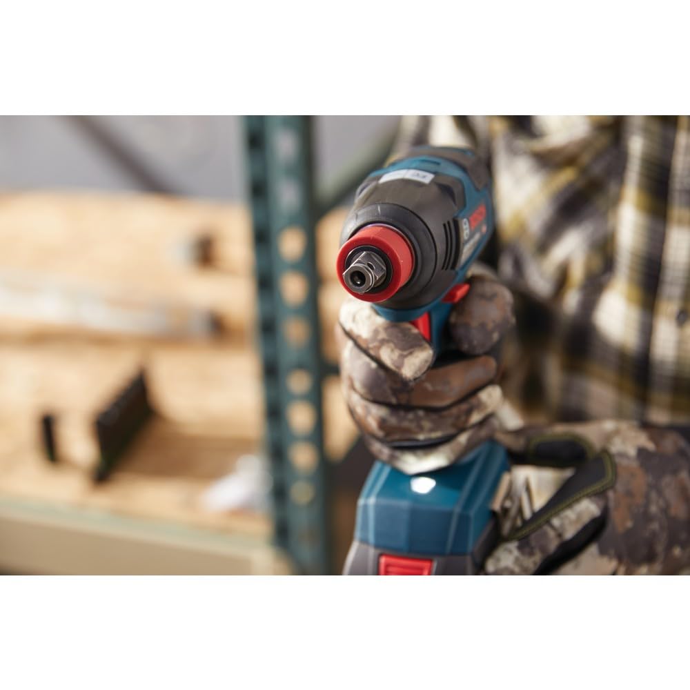 BOSCH GDX18V-1800B12 18V Two-In-One 1/4 In. and 1/2 In. Bit/Socket Impact Driver/Wrench Kit with 2 Ah Standard Power Battery - WoodArtSupply