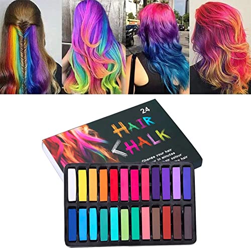 GirlZone Hair Chalks Set, 10-Piece Temporary Hair Chalk For Kids