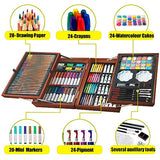 KINSPORY Art Gift for Kids, Art Supplies Case - 139 Piece Art Sets & Crafts Kit with Sketch Pads, Deluxe Wooden Box for Artist Beginners Girls Boys KINSPORY
