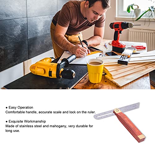 FTVOGUE Woodworking Bevel Adjustable Carpentry Square Bevel Gauge Movable 9in Sliding T Bevel Measurement Tool for Woodworking,Square FTVOGUE