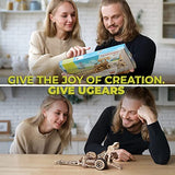 UGEARS Dragster Car Model Kit - Top Fuel Dragster Model Kits 3D Puzzle with Powerful Spring Motor - Drag Racing Model Car Kits 3D Puzzles for UGEARS