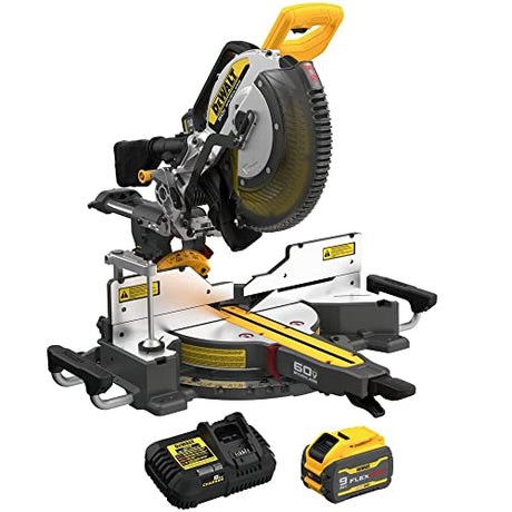 Dewalt DCS781X1 60V MAX Brushless Lithium-Ion 12 in. Cordless Double Bevel Sliding Miter Saw Kit (9 Ah) DEWALT