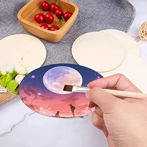 Wood Ovals for Crafts, 10 Pcs Unfinished Wood Oval，Natural Oval Wood Slices Crafts, Wooden Oval Cutout,Painting and Wedding Decorations (250x150x2mm) - WoodArtSupply