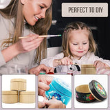 Mini Wooden Round Boxes with Lid 3''x2'' Set 6 pcs - Blank Storage Wood Craft Box Unpainted Unfinished DIY - Small Circle Boxes Crafts to Paint AEVVV