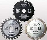 MTP 3X 3-3/8-inch Diamond/Wood/Metal Circular Saw Blade for Rockwell Versacut Versa Cut Rk3440k, Makita 3-3/8" Cordless Sh01w 12v Tile Grout MTP