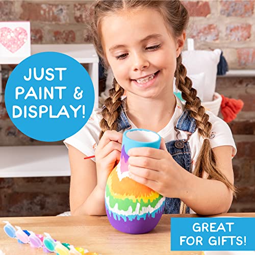 Made By Me Paint Your Own Ceramic Pottery, Fun Ceramic Painting Kit for Kids, Paint Your Own Ceramic Pottery Dish, Flower Pot, Vase & Bowl, Great - WoodArtSupply