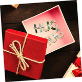 COOPHYA 100pcs DIY Wood Crafts Decorative Wood Hug DIY Wood Cutouts Wedding Table Confetti Wooden Table Scatter Unfinished Wood Crafts Wedding Favors COOPHYA